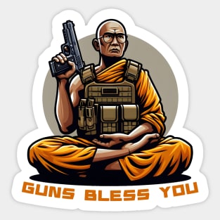 Gun Bless You Sticker